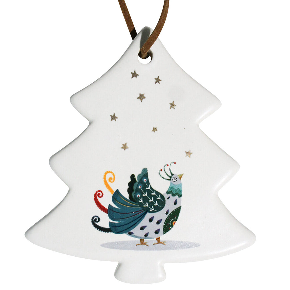 LVD Hang Tree Christmas Dove Decorative Sculpture Ornament Home/Lounge Decor (12 Pack) — image 2