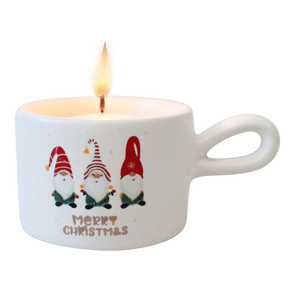 LVD Ceramic 8cm Tealight Holder Home Decorative Candle Stand Christmas Party White