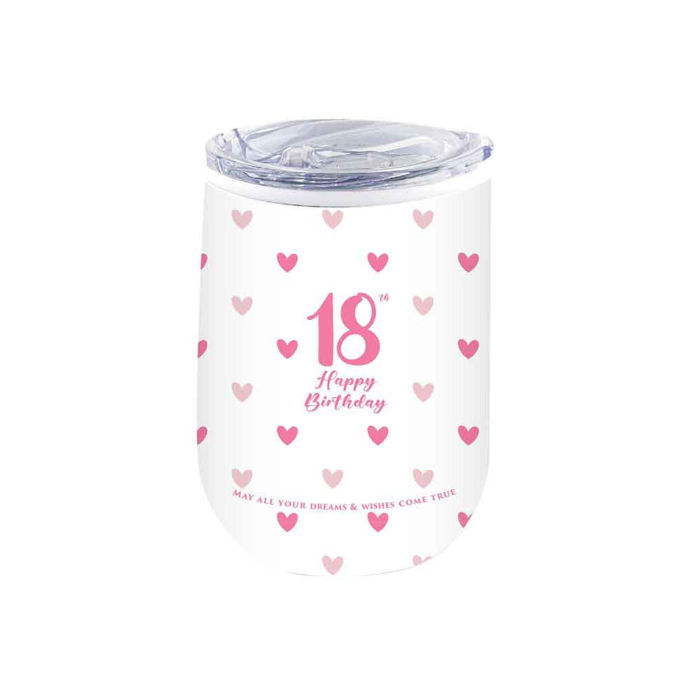 LMD 18th Sweet Heart Double Walled Insulated Beverage Mug Drinkware 360ml
