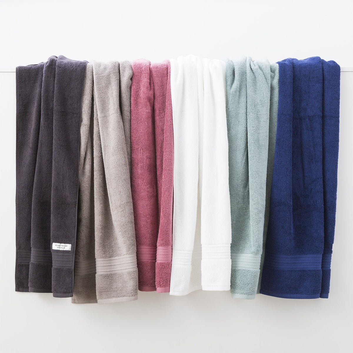 Renee Taylor Brentwood Bath/Hand Towel Set 650 GSM Low Twist Cotton Bright (7 Pieces) — image 3