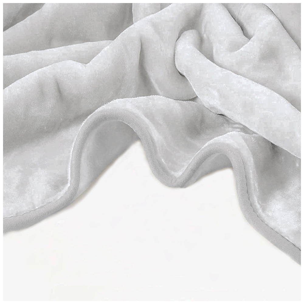 Renee Taylor 220x240cm Soft Warm Mink Blanket/Throw Heavy Weight Acrylic Dove — image 3