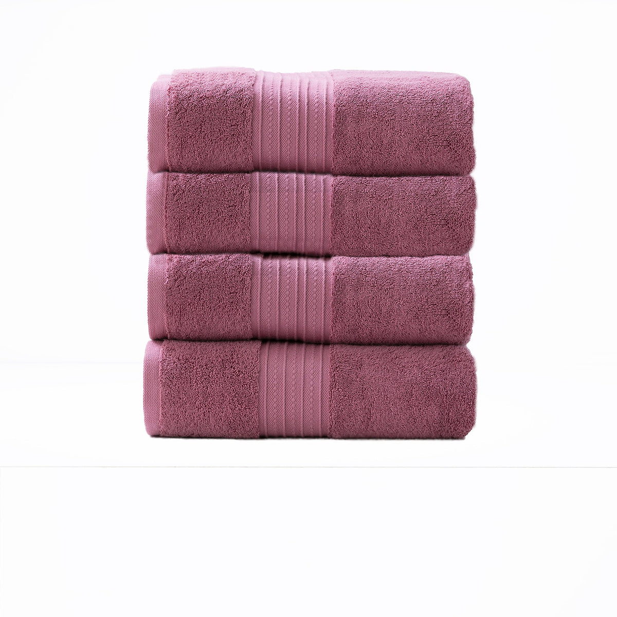 Renee Taylor Brentwood Rosebud Bath/Toilet Towel Low Twist Cotton 650 GSM (4 Pieces)