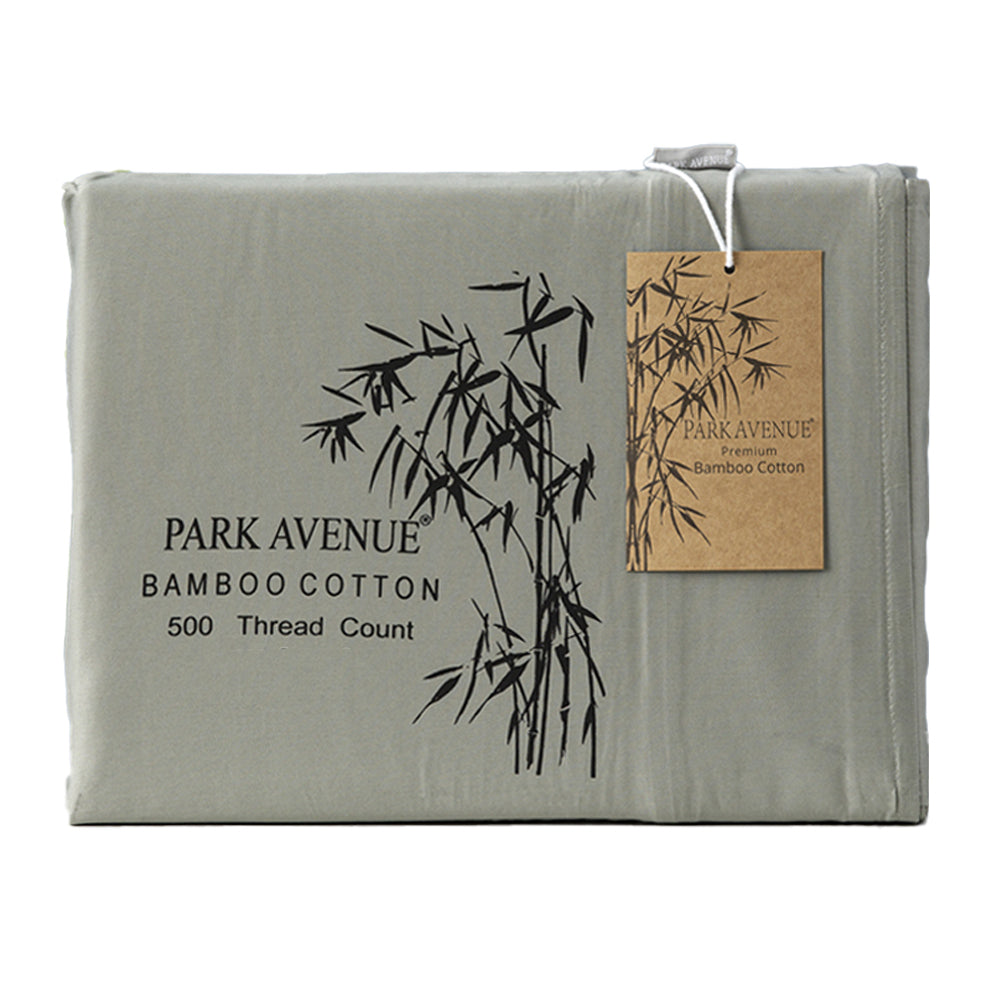 Park Avenue Double Bed Sheet/Pillowcases Set 500TC Bamboo Cotton Bedding Jade — image 2