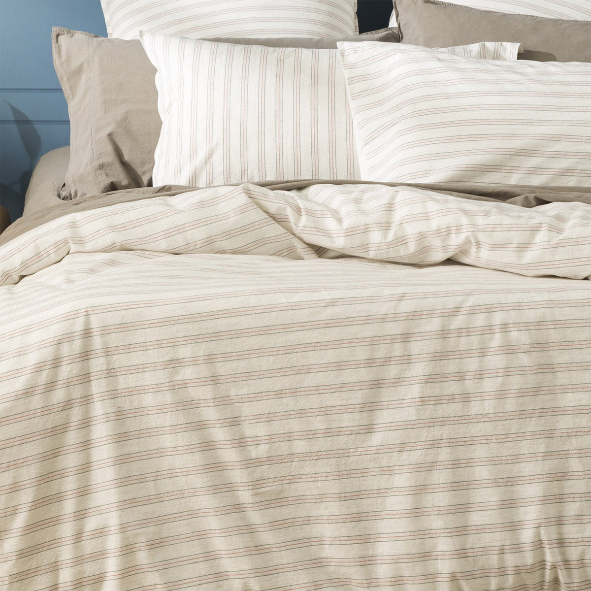 Renee Taylor Leo 65cm Pillowcase Cover Yarn Dyed Vintage Washed Cotton Euro — image 2