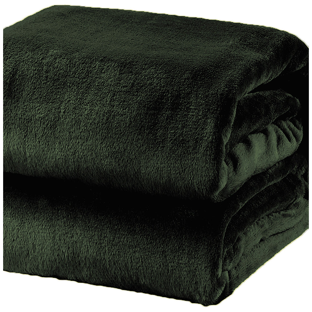 Renee Taylor 220x240cm Soft Warm Mink Blanket/Throw Heavy Weight Acrylic Jade — image 2