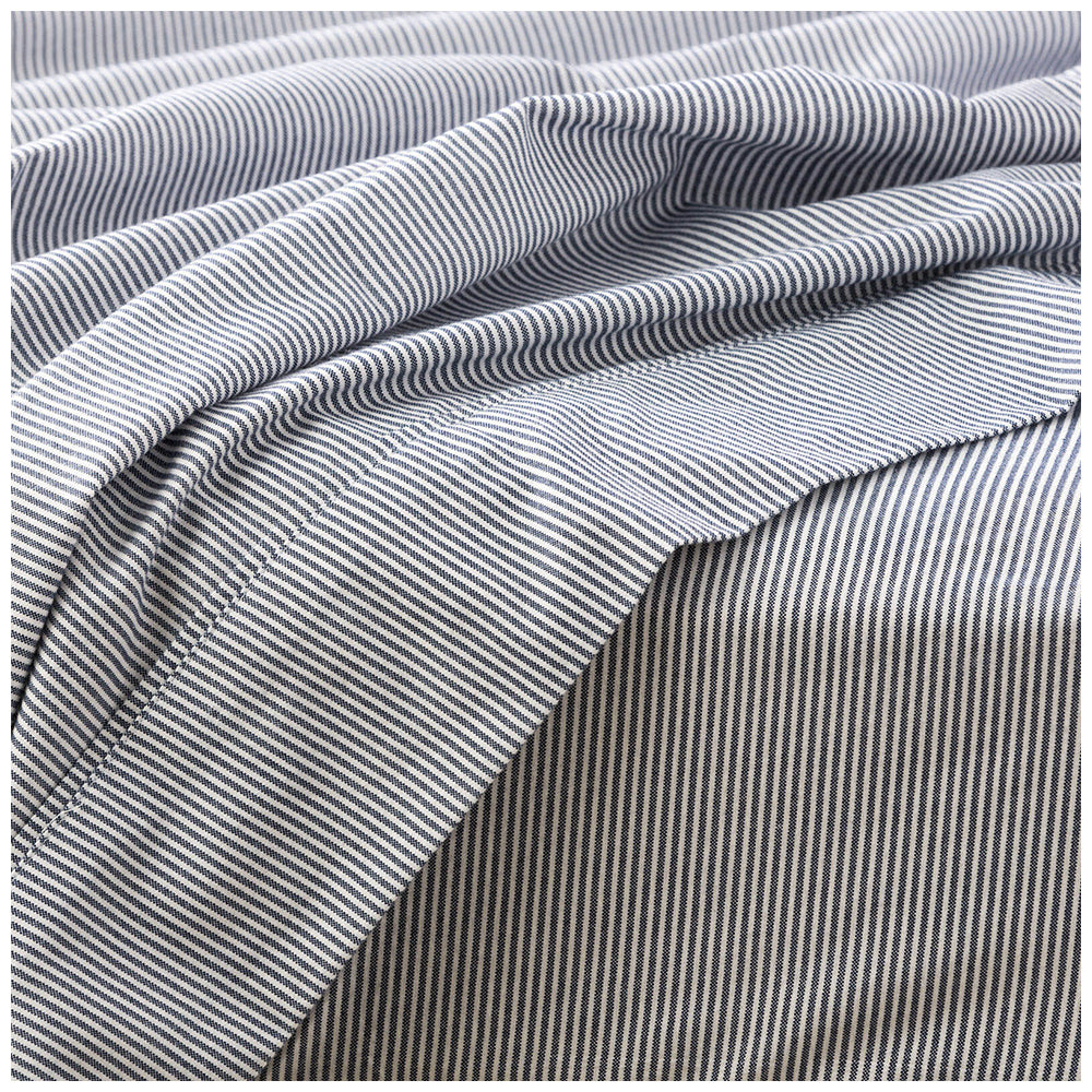 Park Avenue Flannelette Fitted Sheet Set 175 GSM Egyptian Cotton Striped — image 2