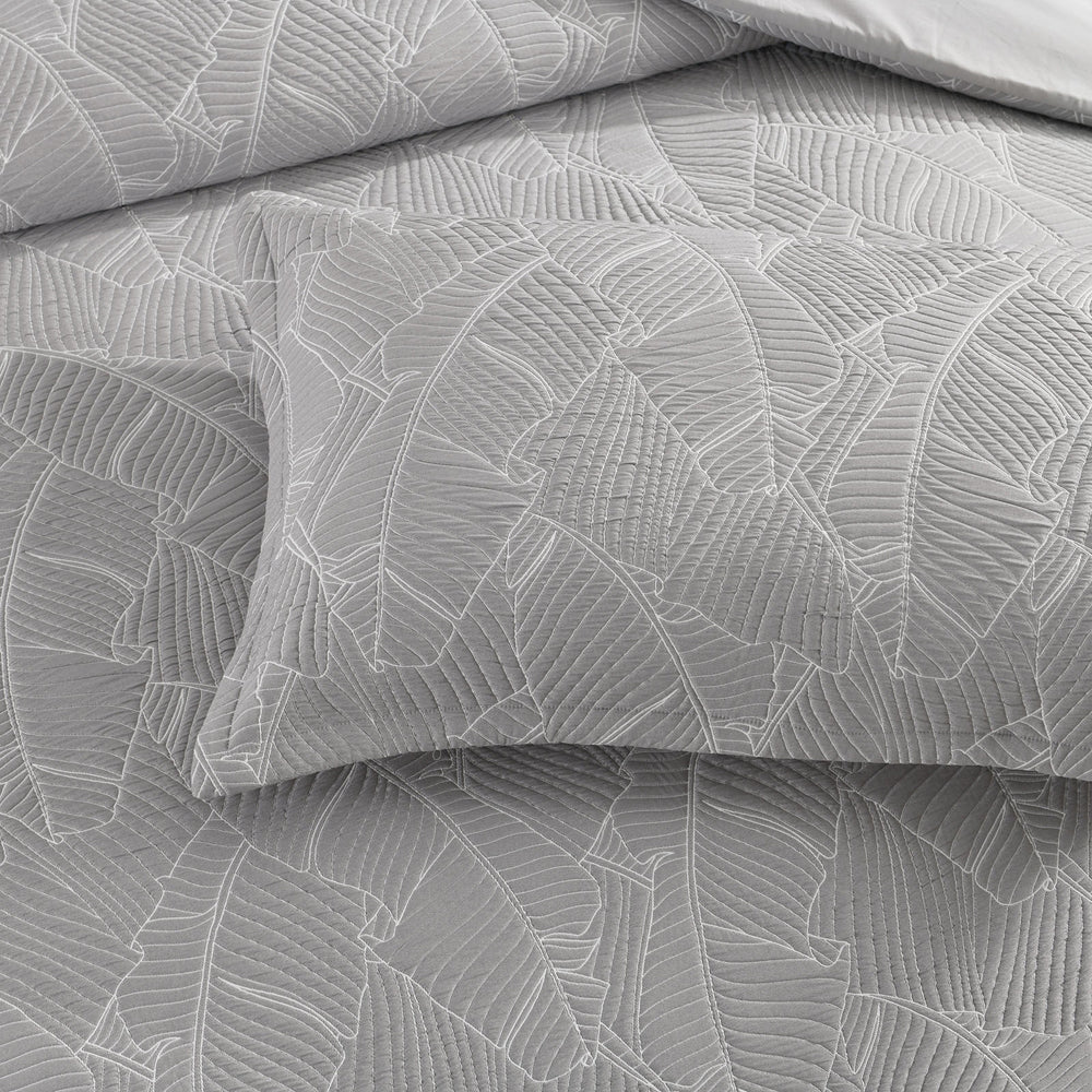 Renee Taylor Bengali Jacquard 65cm Euro Pillowcase Cover Case Rectangle Silver — image 2