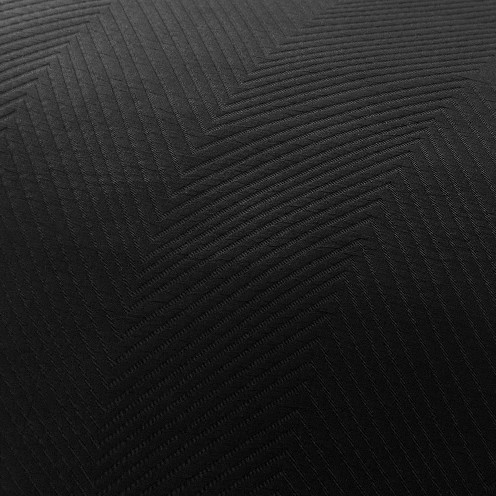 Renee Taylor Chevron Jacquard Queen Quilt Cover w/ Pillowcases Bedding Set Black — image 2