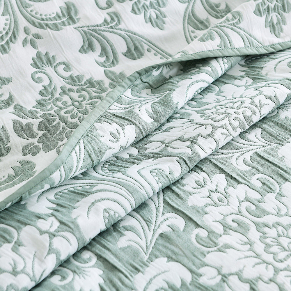 Renee Taylor Tahlia Jacquard 65cm Euro Pillowcase Rectangle Pillow Cover Jade — image 2
