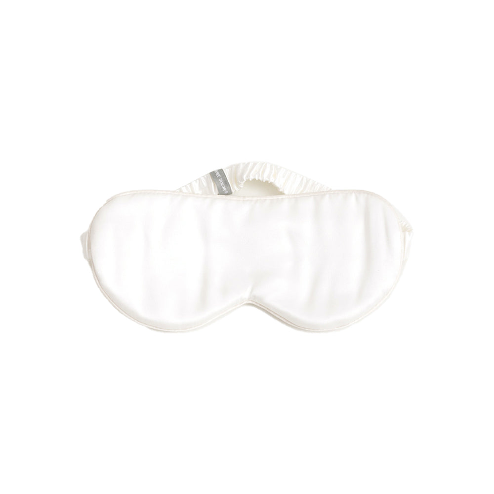 Renee Taylor Mulberry Silk Eye Mask Sleeping Shade/Cover Sleep Blindfold — White