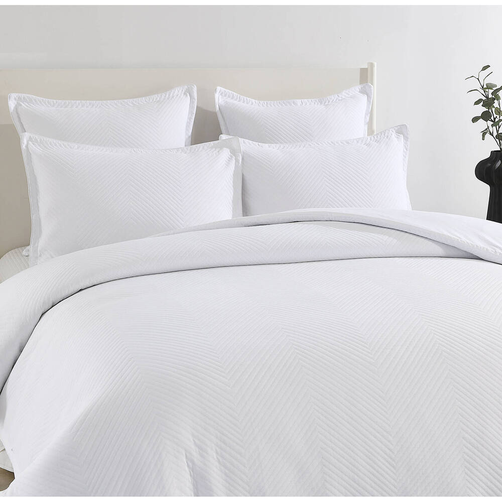 Renee Taylor Atlantis Jacquard Euro Pillowcase Square Pillow Cover 65cm White — image 2