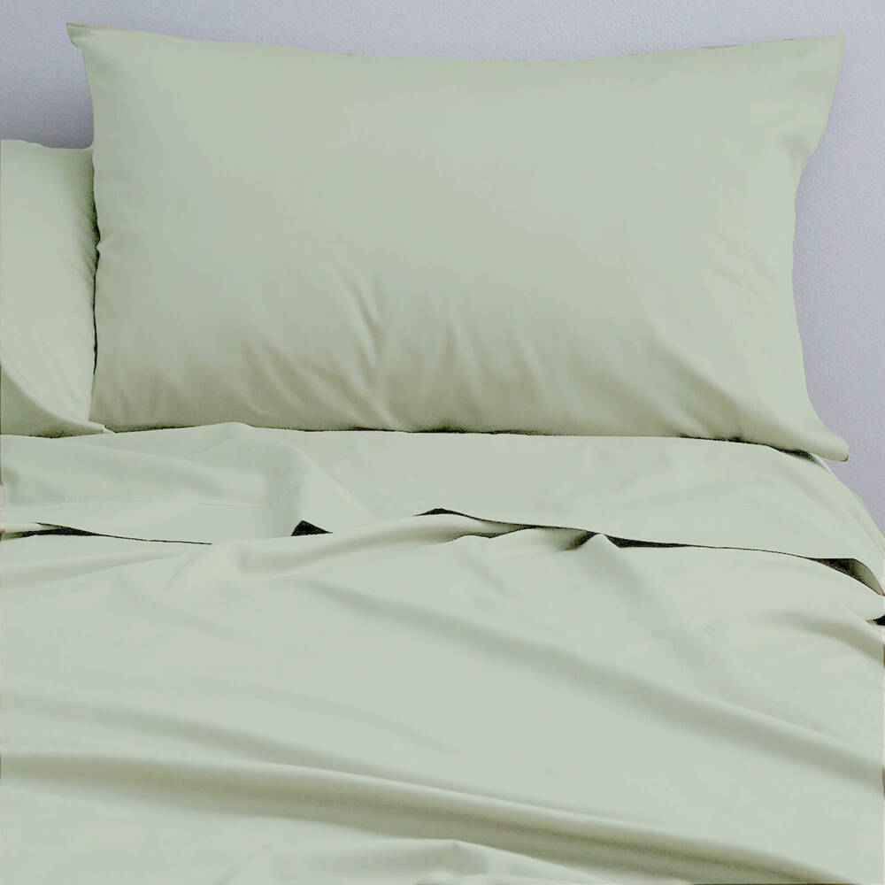 Cloud Linen 250 Thread Count Organic Cotton Sheet Set Moss