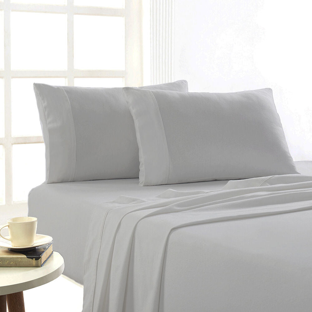 Park Avenue Cotton Flannelette Bed Sheet Sets Ash