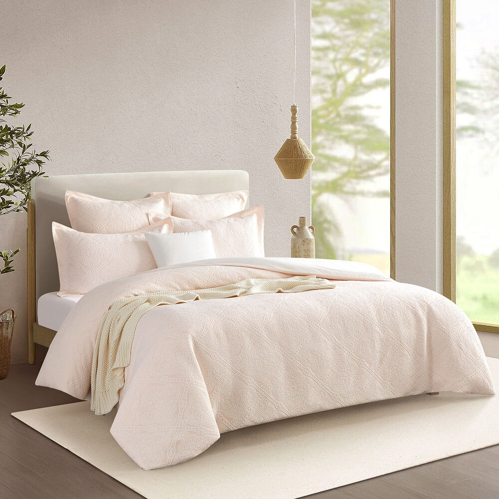 Renee Taylor 65x65cm Blush Bella Jacquard European Square Pillowcase — image 2