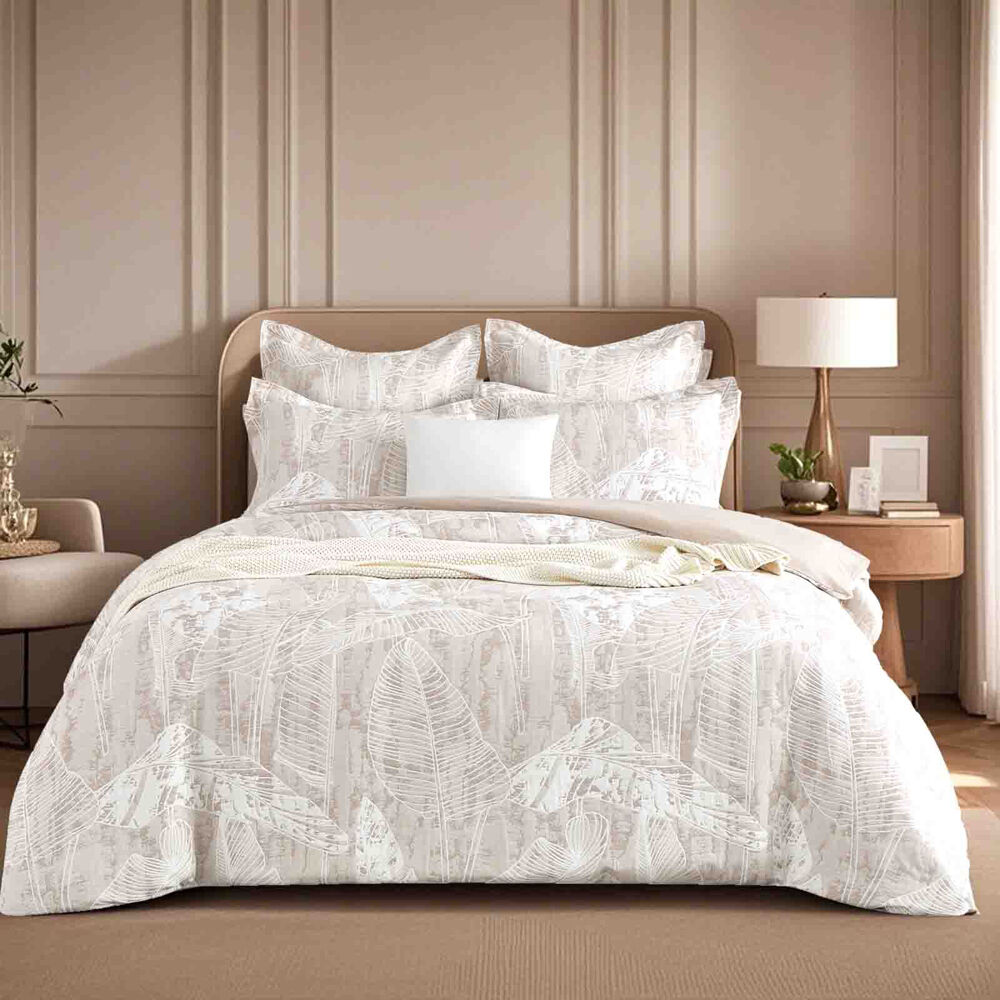 Renee Taylor 65x65cm Wood Panache Jacquard European Square Pillowcase