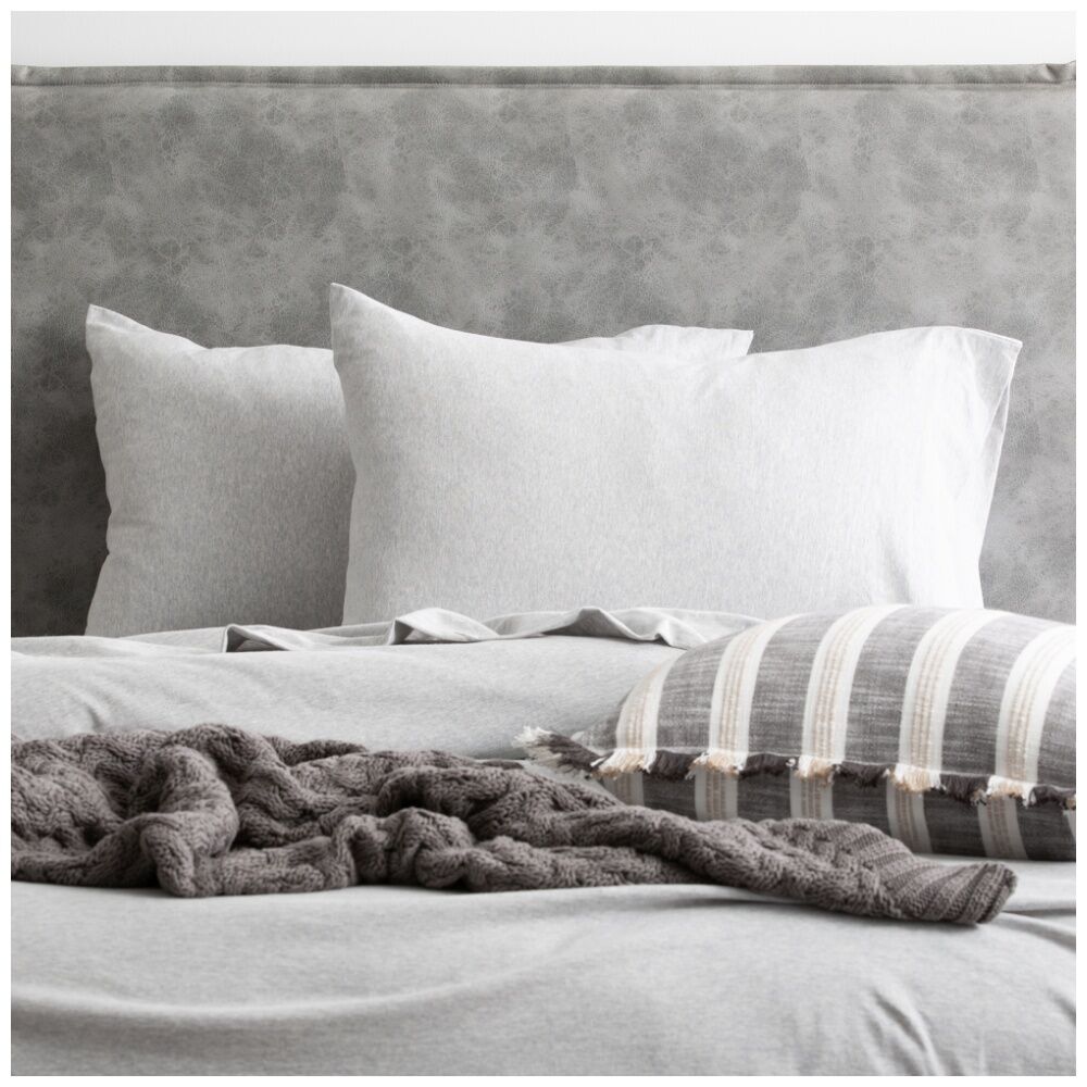 Renee Taylor Comfort T’s Organic Cotton Jersey Sheet Set Grey Marle — image 4