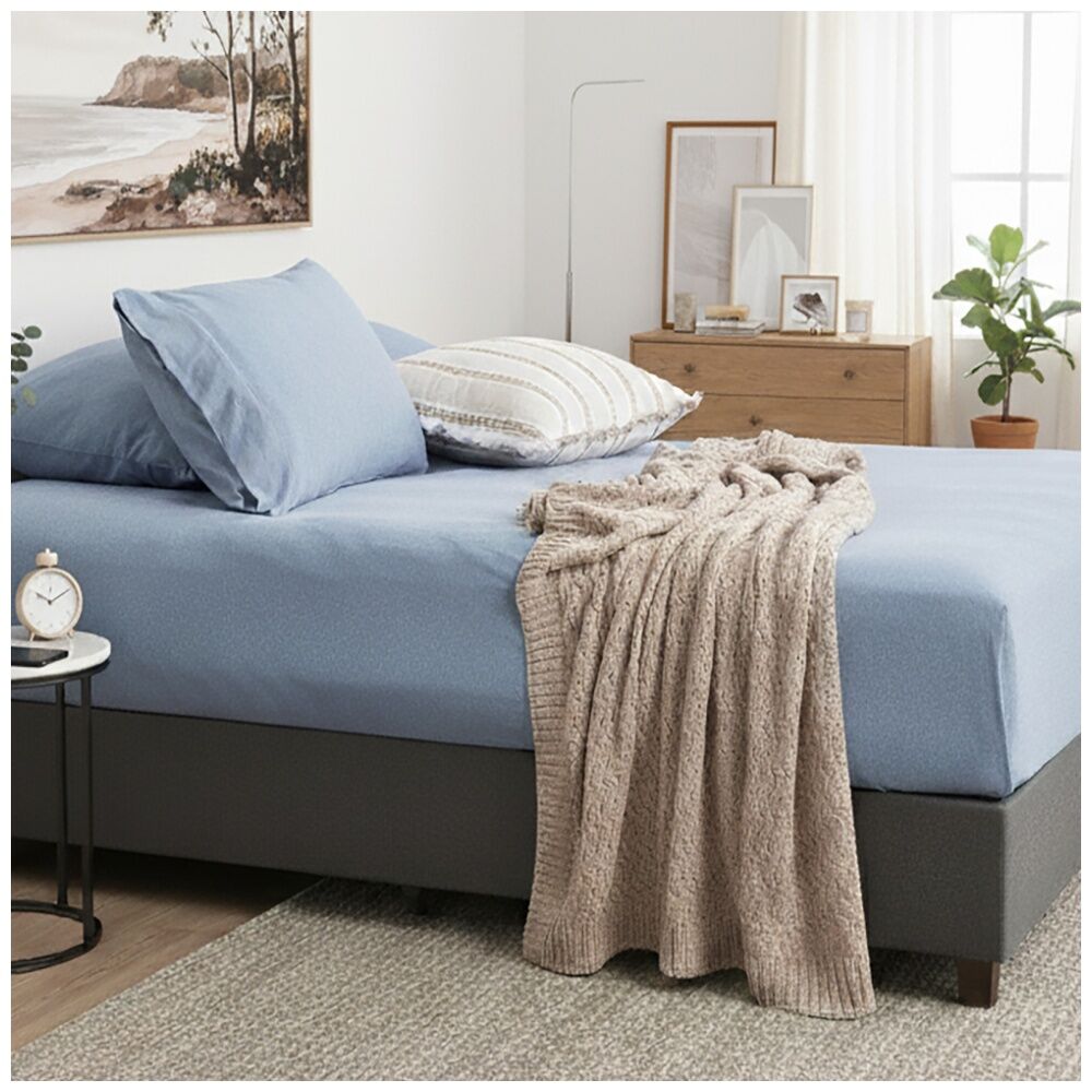 Renee Taylor Comfort T’s Organic Jersey Fitted Pillowcase Ink — image 2