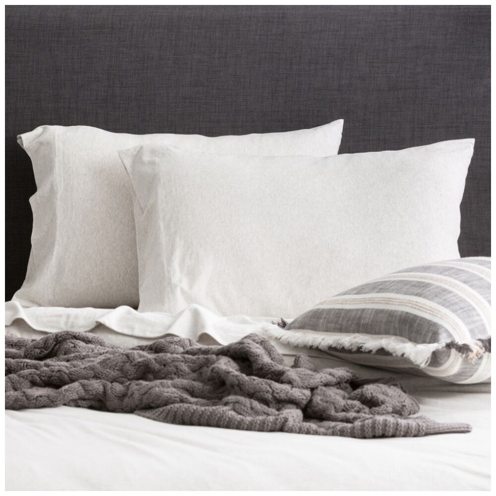 Renee Taylor Comfort T’s Organic Jersey Fitted Pillowcase Ecru — image 4