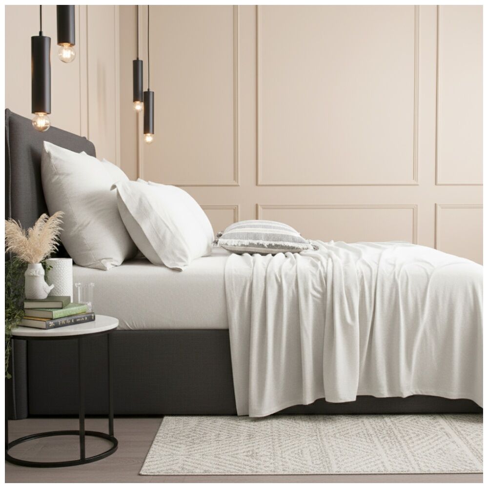 Renee Taylor Comfort T’s Organic Cotton Jersey Standard Pillowcase Ecru (2 Pieces) — image 3