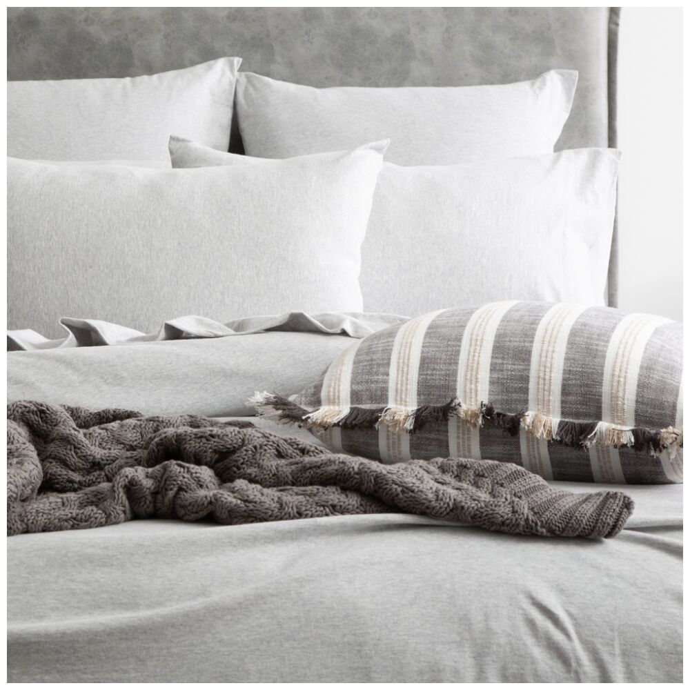 Renee Taylor Grey Marle Comfort T’s Organic Cotton Jersey European Pillowcase — image 4