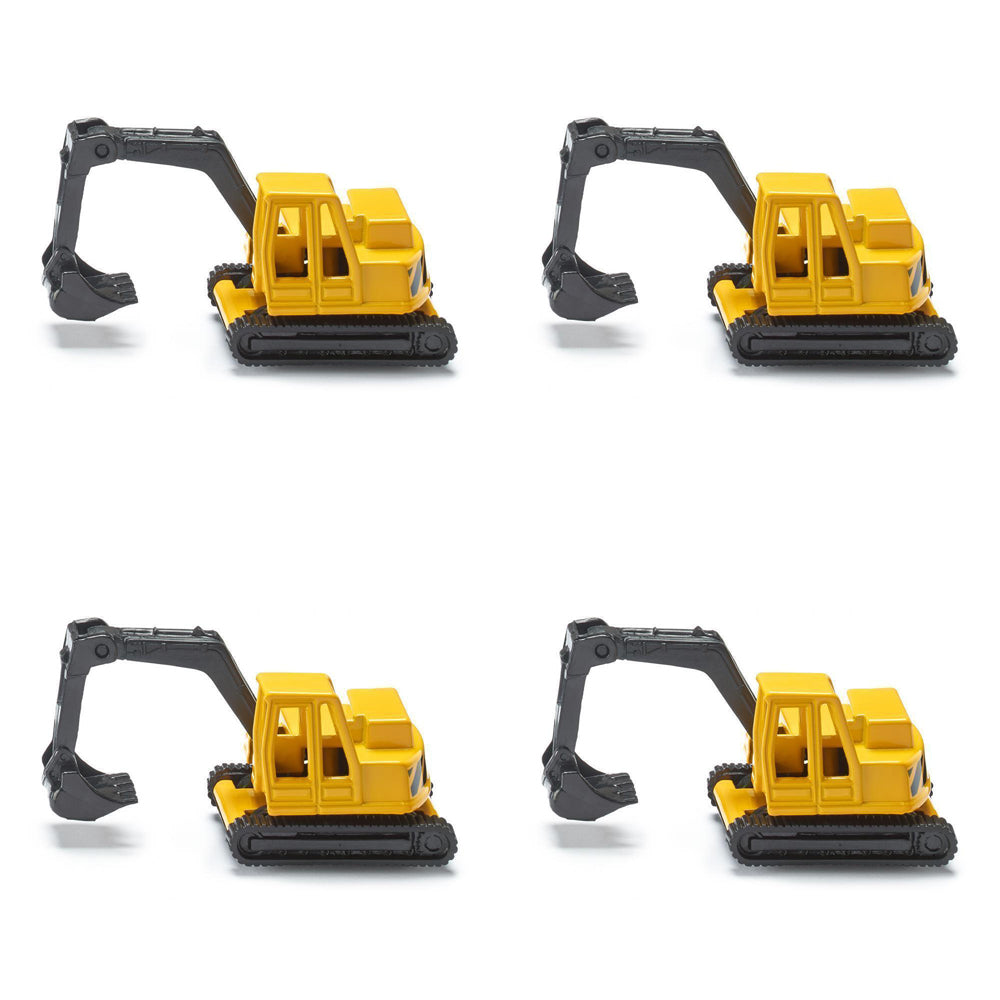 Siku 0801 Excavator Diecast Construction Vehicle 68mm Kids/Children Toy 3y+ (4 Pack)