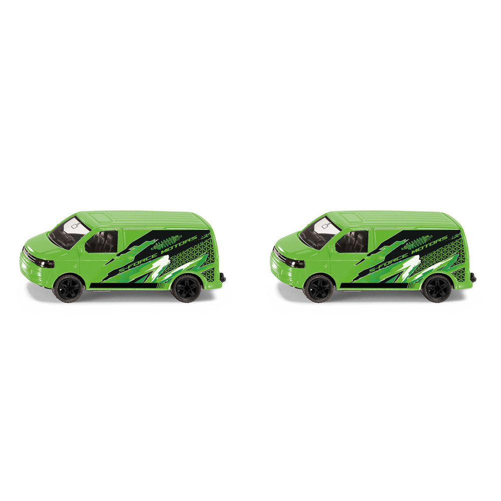 Siku Volkswagen Transporter Green Diecast Kids/Children Play Toy Car 3y+ (2 Pack)