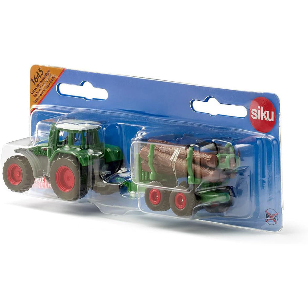 Siku 1645 Fendt Tractor w/ Forestry Trailer Diecast Metal 147mm Kids Toy 3y+ — image 2