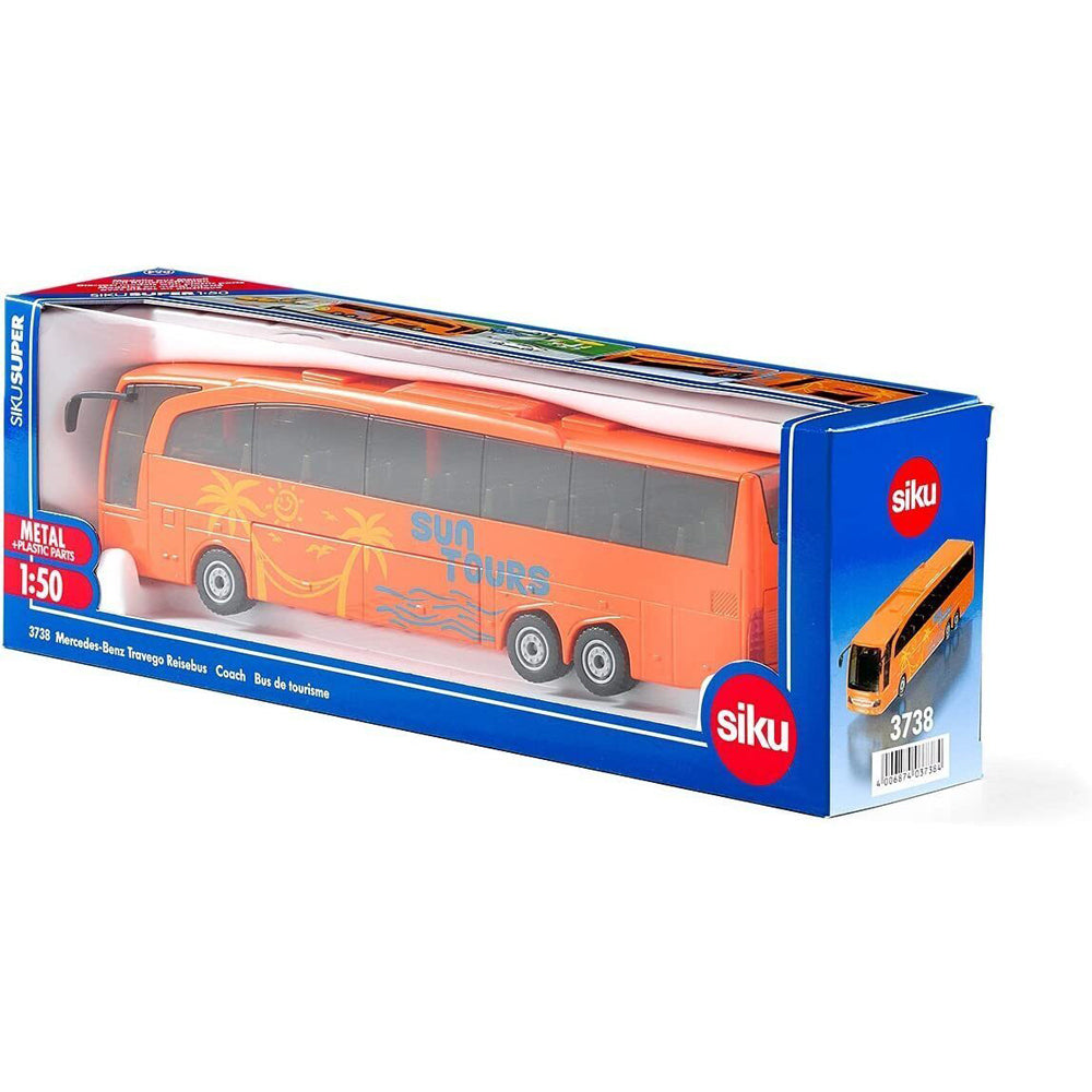 Siku 1:50 Scale Diecast Mercedes Benz Bus Coach Kids 262mm Vehicle Toy Orange 3+ — image 2