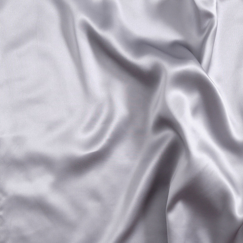 Canningvale Beautysilks Pillowcase Cover Home/Bedroom Decor Silver Silk (2 Pieces) — image 2