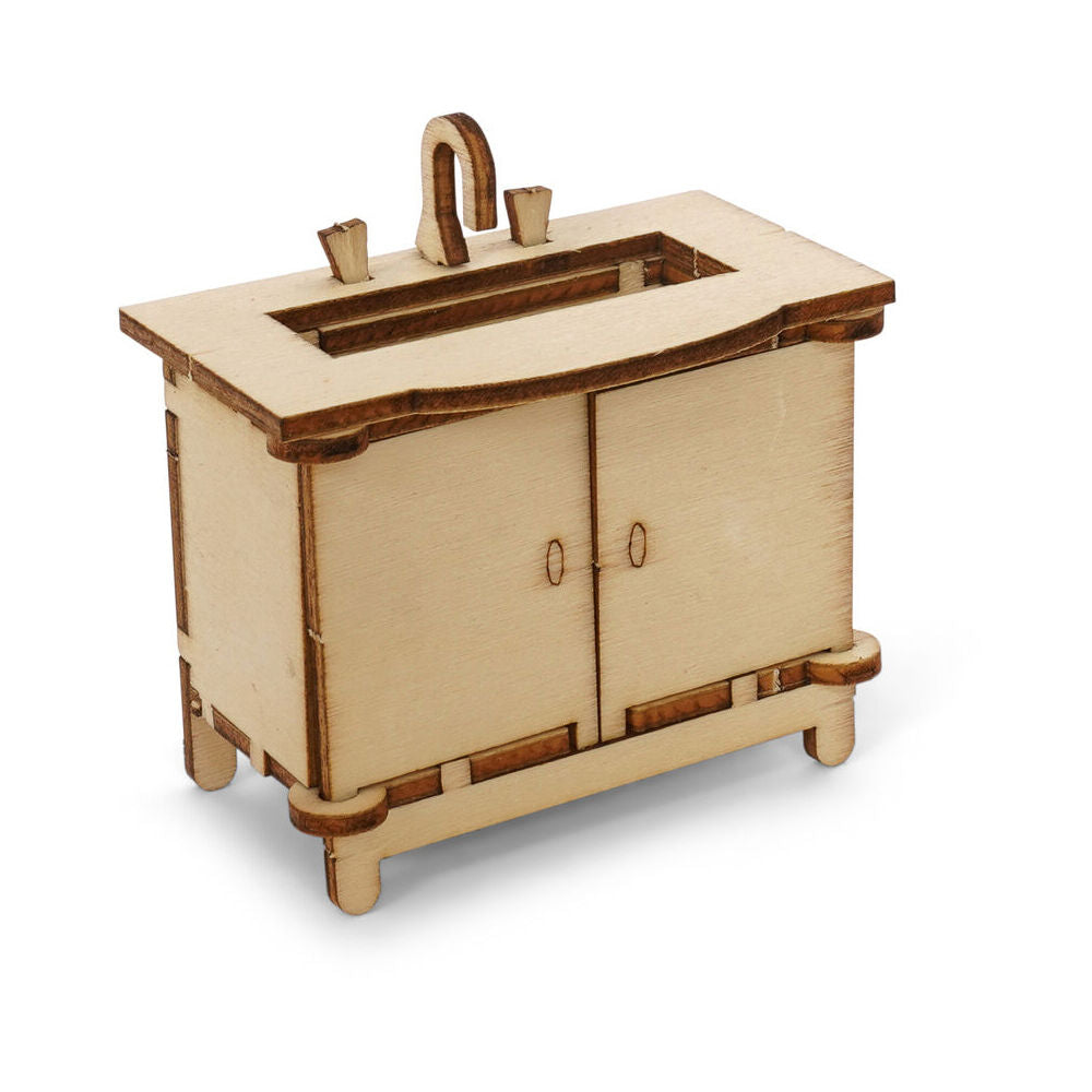 Sam & Julia Wooden Bathroom Furniture Kit Kids/Children DIY Fun Play Toy 6y+ — image 7