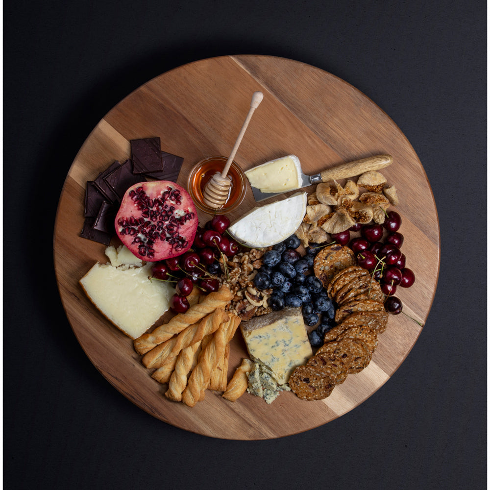 Davis & Waddell Fine Foods Acacia Wood Lazy Susan Snack Holder 50x50cm Natural — image 2