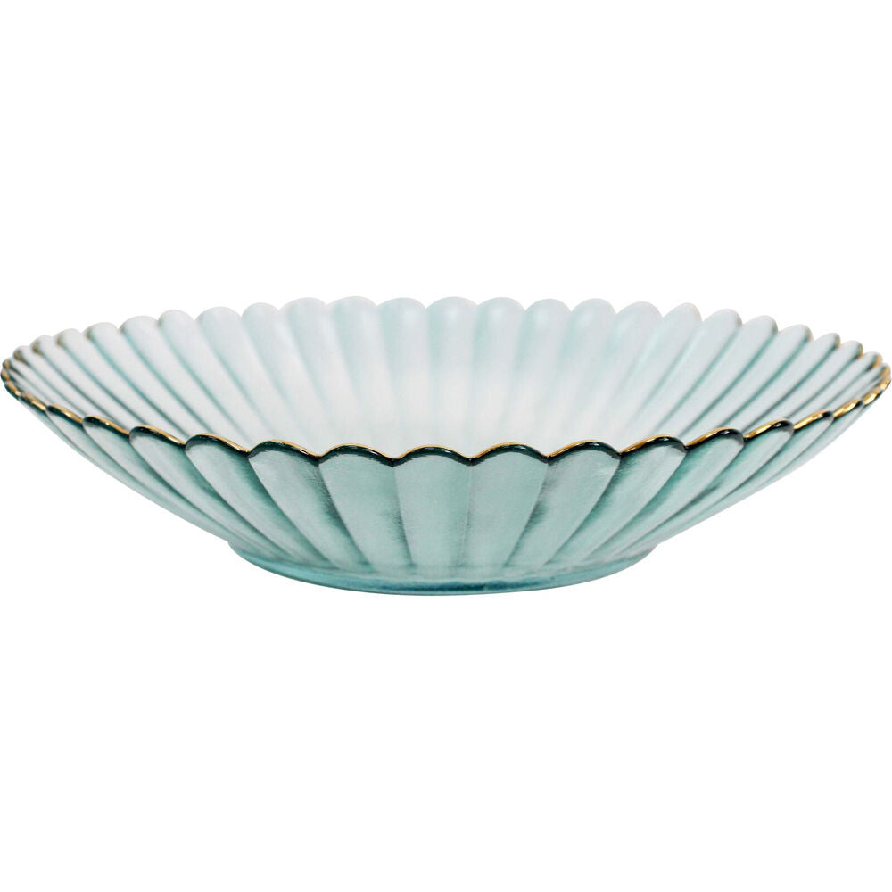 LVD Glass Dish Serve Plate Decorative Home/Dining Tableware Large Mist/Gold (2 Pack) — image 2