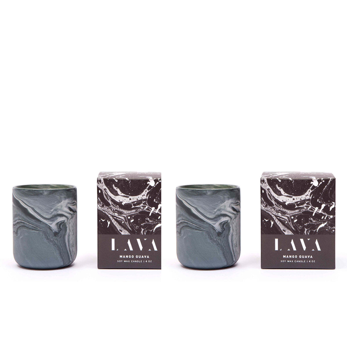 Serenity Lava 130g Small Scented Soy Wax Candle Home Fragrance Mango Guava (2 Pack)