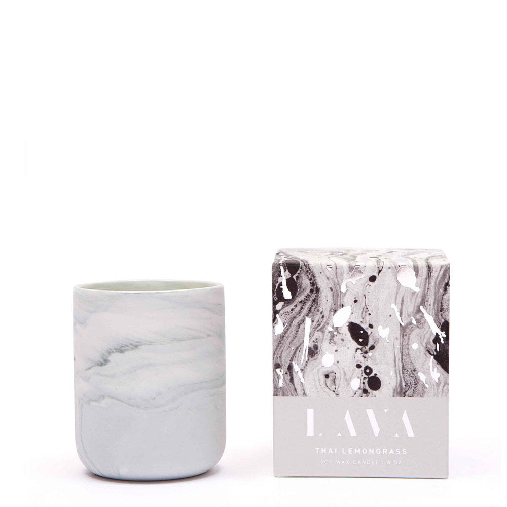 Serenity Lava 130g Small Scented Soy Wax Candle Home Fragrance Thai Lemongrass