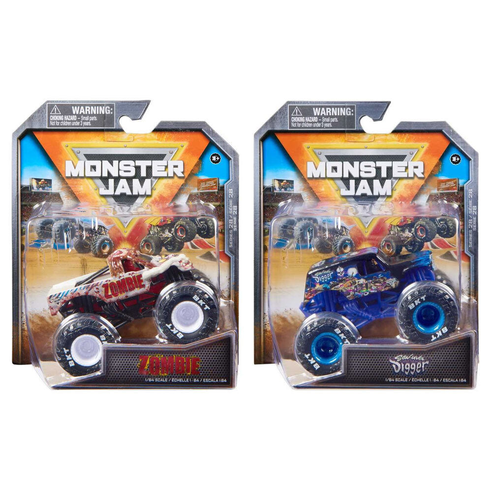 Spin Master Monster Jam 1:64 Diecast Trucks w/Accessory Kids Toy Assorted 3+ (2 Pack)