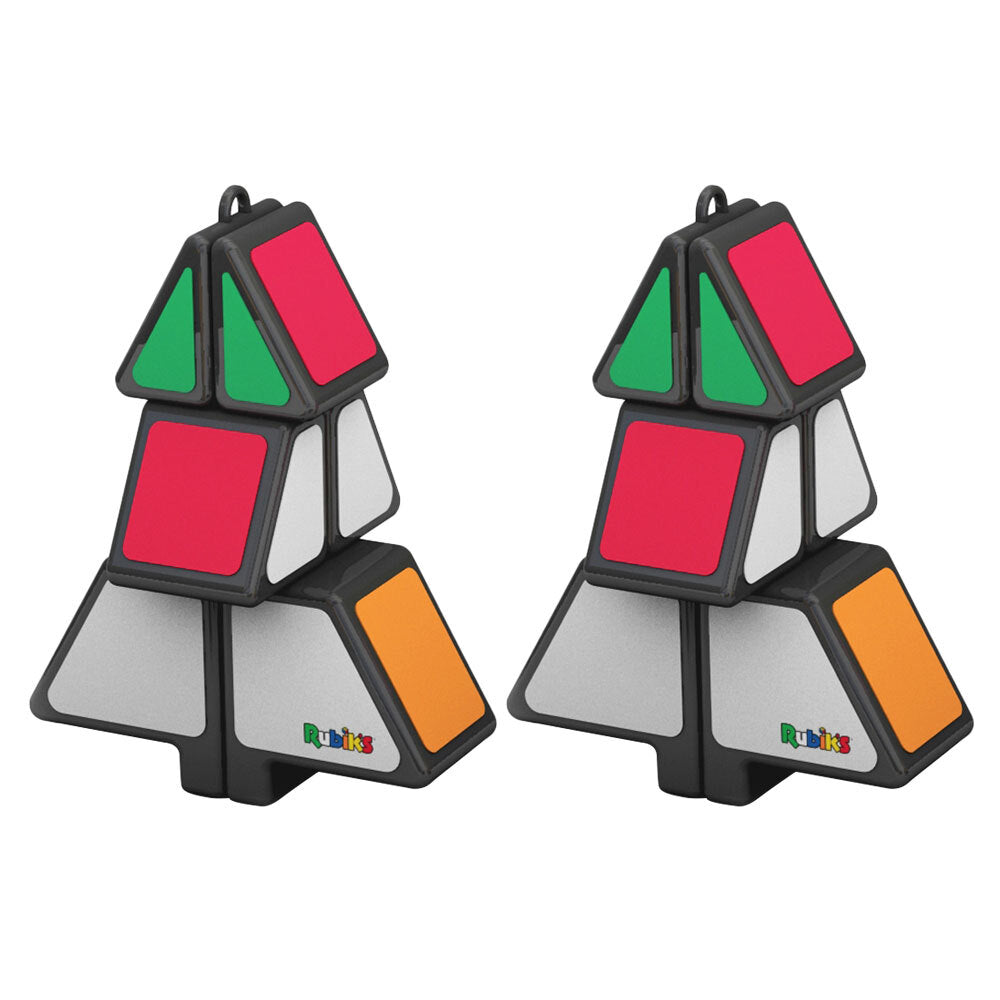 Spin Master Rubik's Christmas Tree Twist/Cube Solve Brain Teaser Kids Toy 3+ (2 Pack)