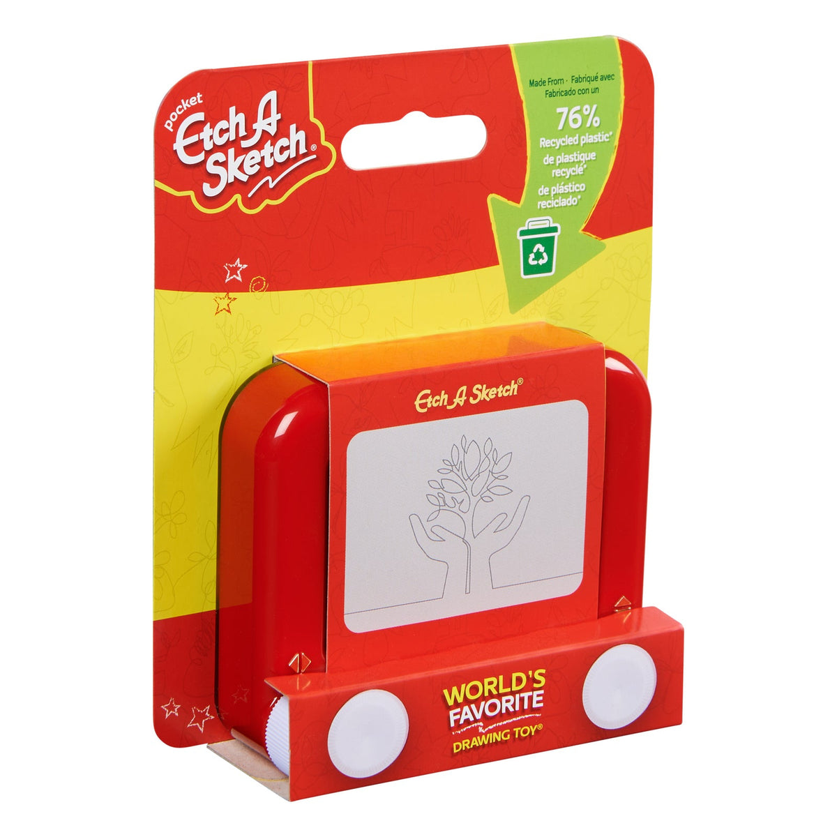 Spin Master Etch a Sketch Pocket Plastic Drawing Pad Screen Kids Toy Red 3+