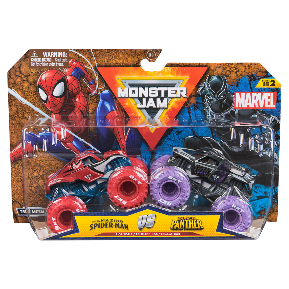 Monster Jam Marvel 1:64 Scale Diecast Truck Kids/Children 3y+ Assorted (2 Pieces)
