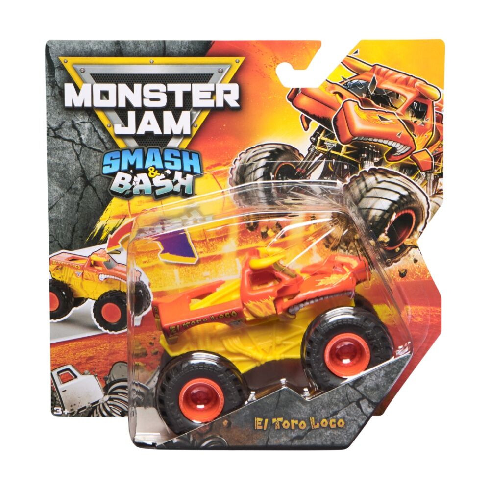 Monster Jam 1:64 3y+ Smash & Bash Diecast Monster-Trucks Kids Toy Assorted