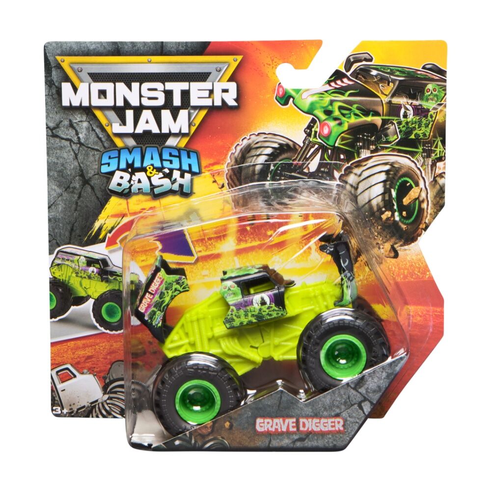 Monster Jam 1:64 3y+ Smash & Bash Diecast Monster-Trucks Kids Toy Assorted — image 3