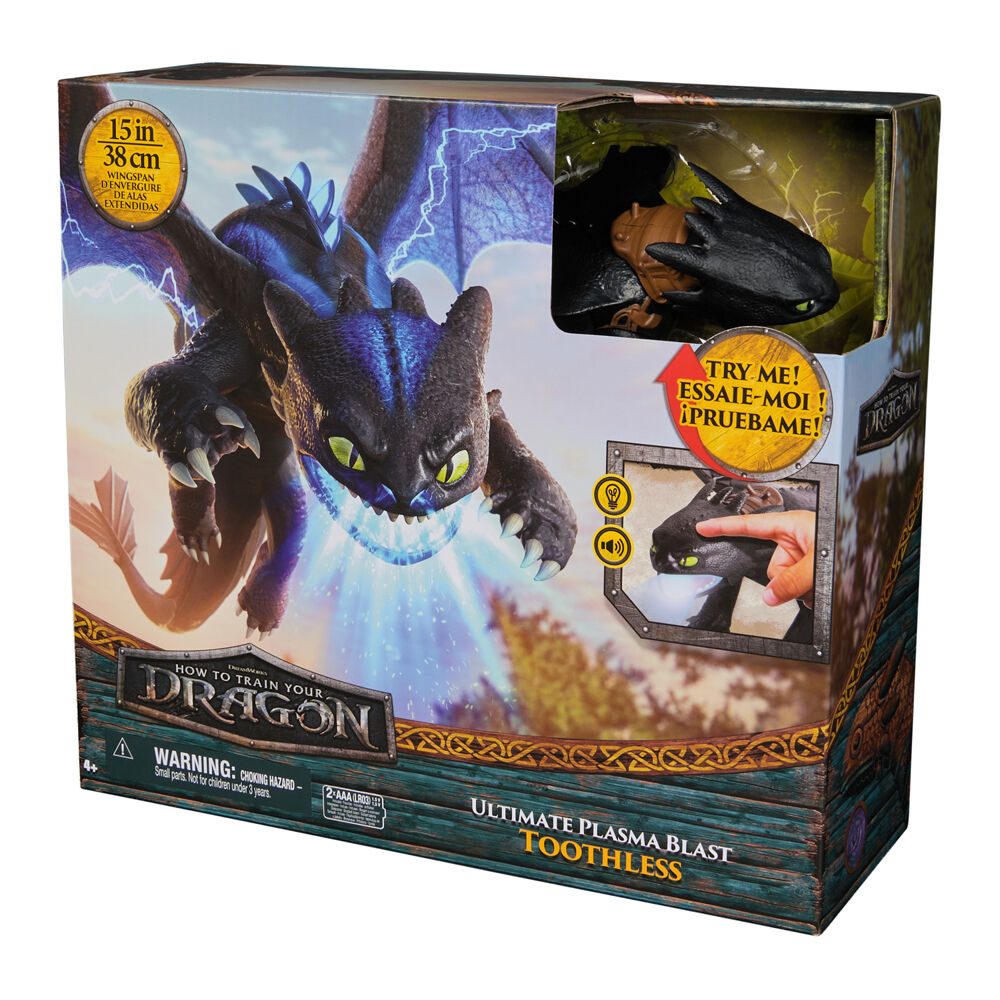 Spin Master Dragon's Movie Plasma Blast Toothless Action Figure 38cm Black 4y+ — image 2