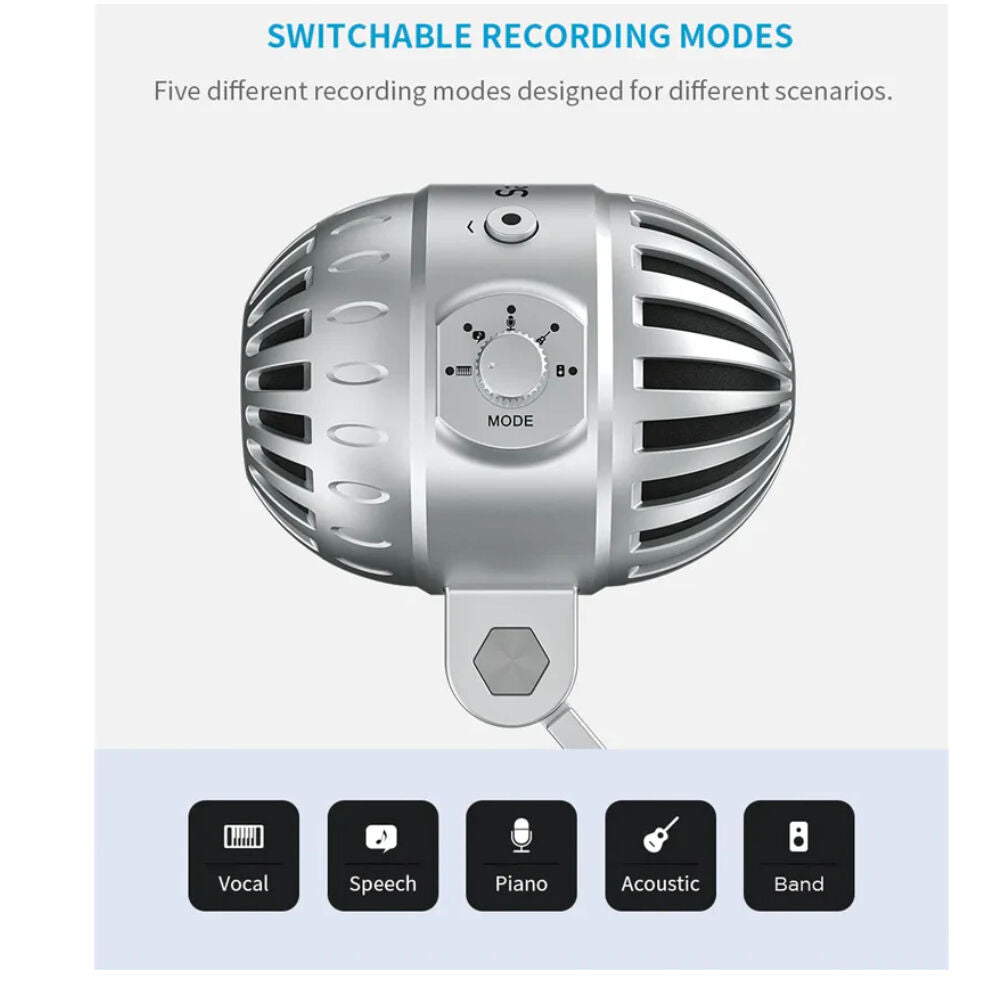 Saramonic SmartMic MTV500 USB-C Desktop Studio Microphone Recording for Mac PC — image 10
