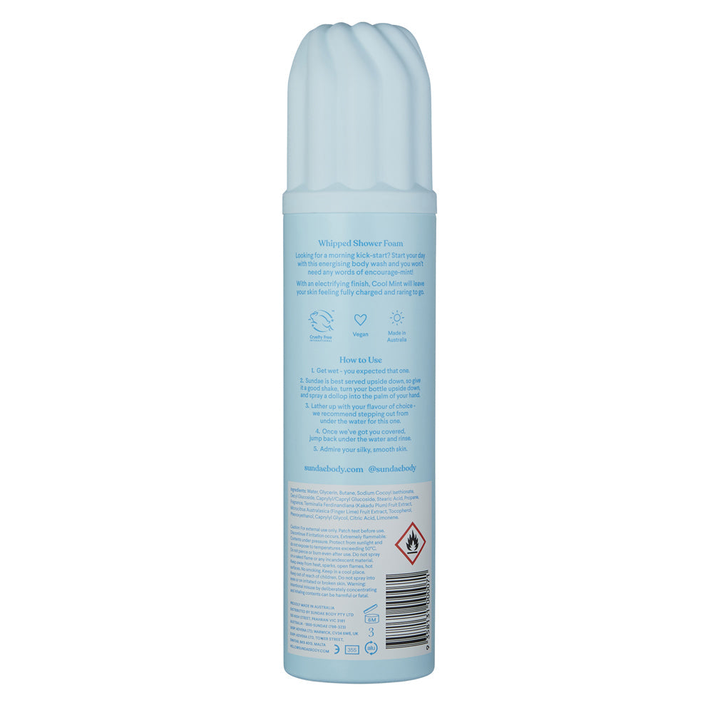 Sundae 265ml Whipped Shower Bathroom Foam Cool Mint Scent Body Skin Care Wash — image 2