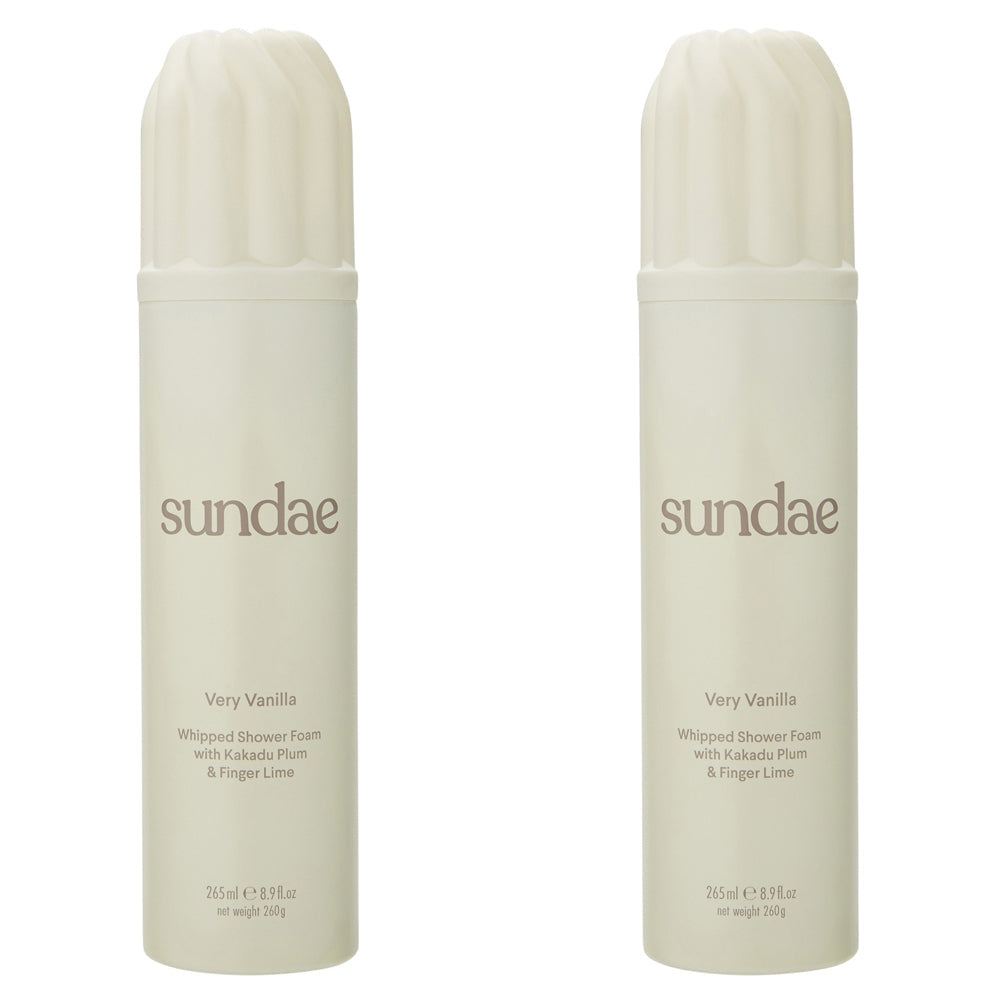Sundae 265ml Whipped Shower Bathroom Very Vanilla Scent Body Wash Skin Care (2 Pack)