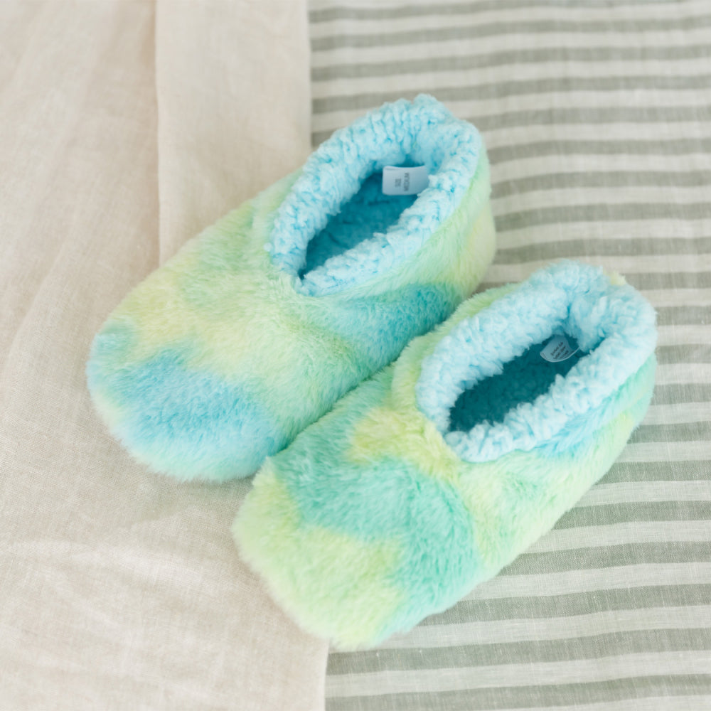 Splosh SnuggUps Kids Slippers Non-Slip Blue/Green Tie Dye — image 4