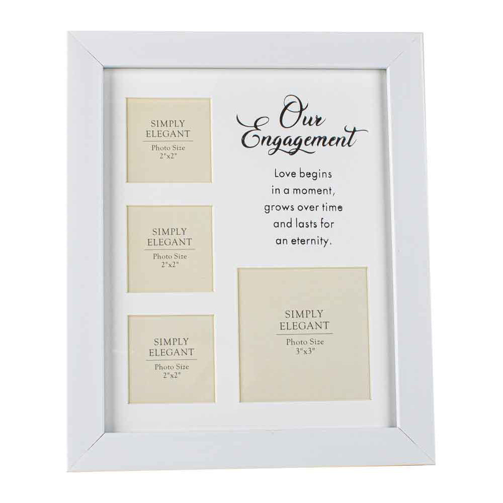 LMD Our Engagement Composite Wooden Picture/Photo Frame Home/Room Decor 21x24cm (2 Pack) — image 2