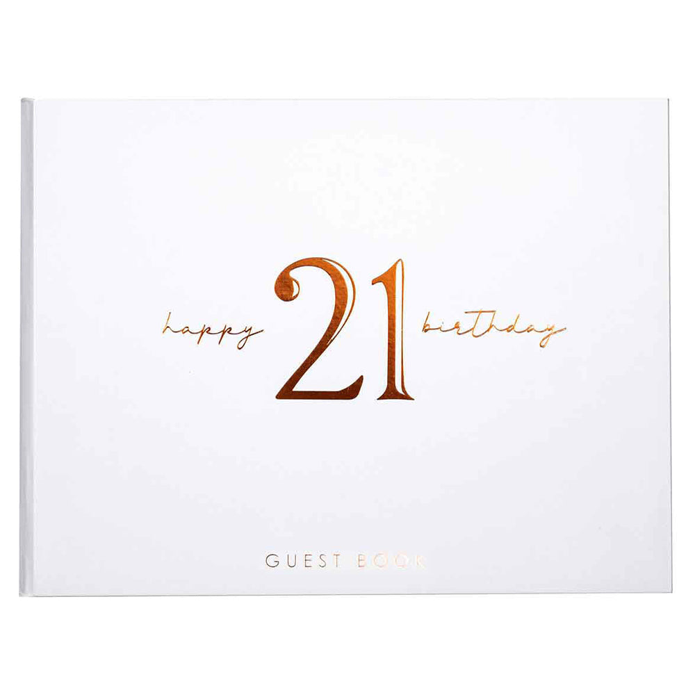 LMD 21St Rose Gold Guest Book Rose Gold Text 23x18cm Birthday Keepsake — image 2