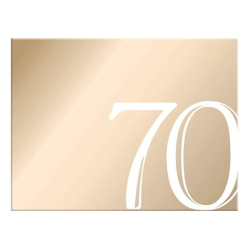 LMD 70th Rose Gold Guest Signing Book With Gold Text 23x18cm Birthday Keepsake