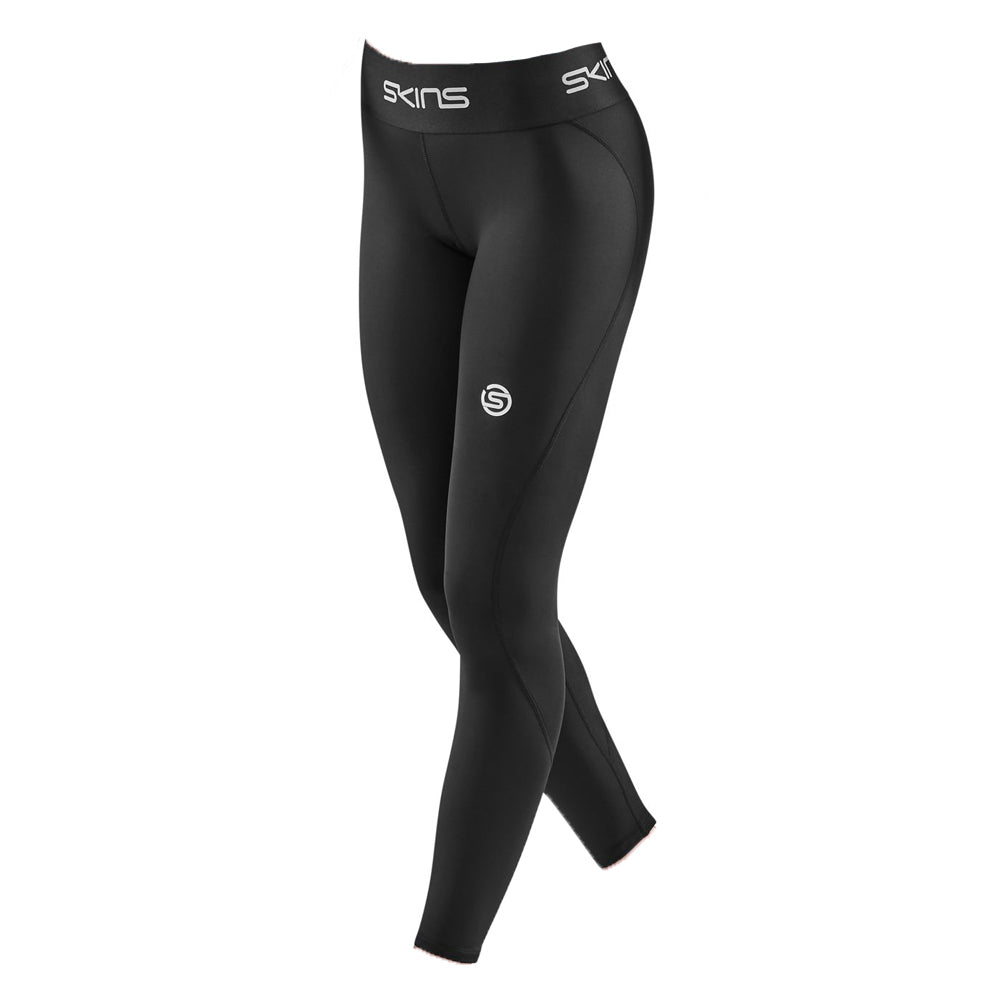 Skins Compression Series-1 Active Womens XS 7/8 Long Tights BLK Yoga/Sport/Gym