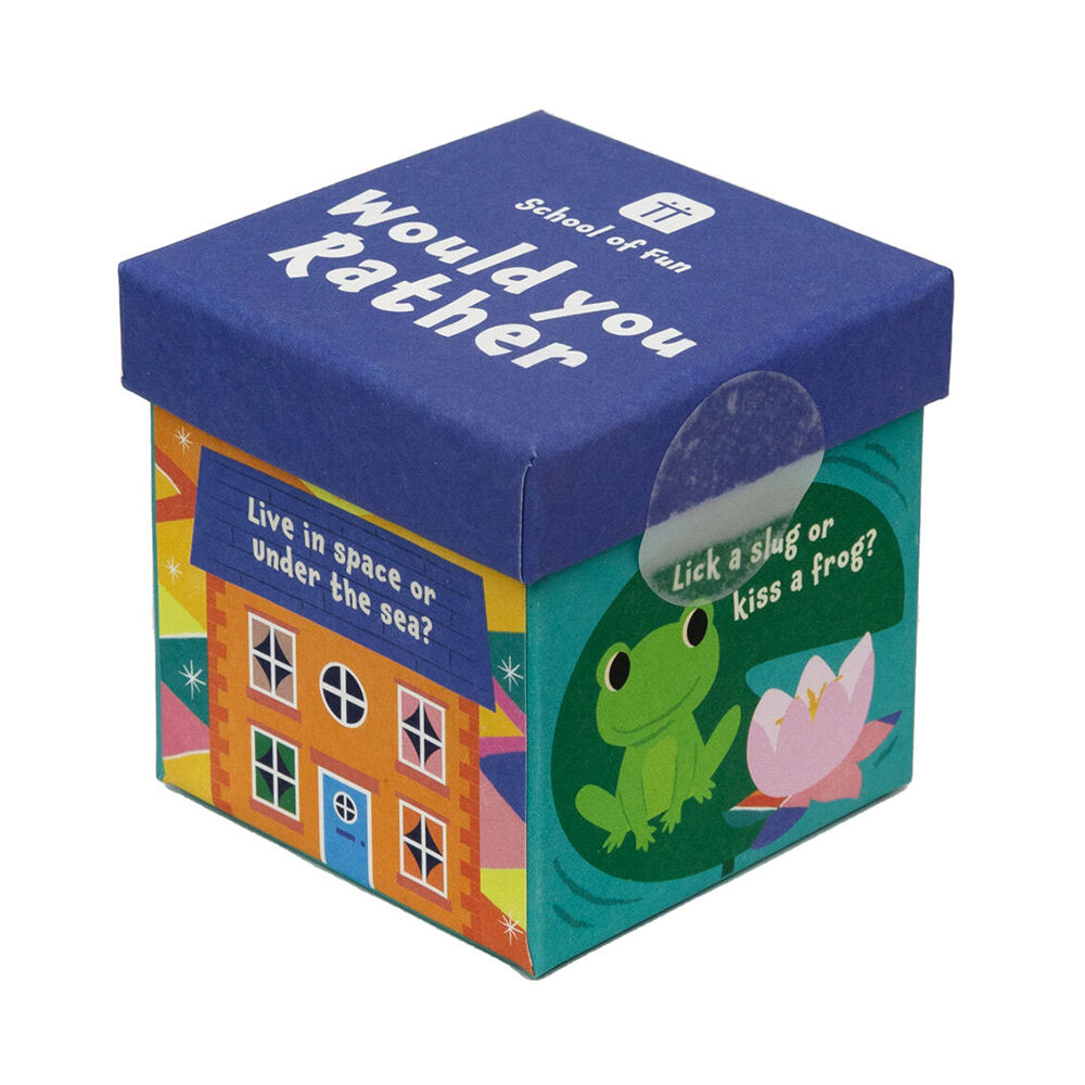 Talking Tables Family School of Fun Game Would You Rather Travel Trivia Box